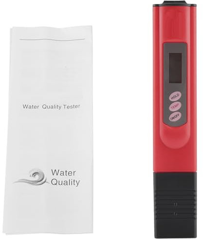 Naroote Probador de pH Medidor Digital Prueba de pureza del Agua Pantalla LCD TDS Probador de Agua ATC para Agua Potable Acuario Piscina