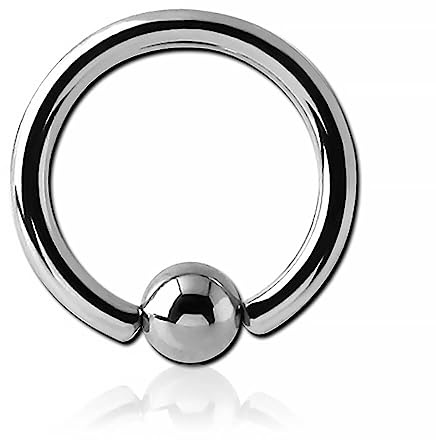 Inoki - Stahlkugelring - Drahtstärke 4 mm, Durchmesser 20 mm, Ball 8 mm