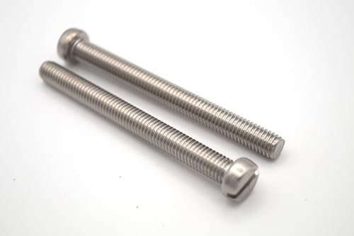 Zylinderschrauben mit Schlitz Schlitzschrauben DIN 84 aus A2 Edelstahl rostfrei, Maschinenschraube mit Vollgewinde - ISO 1207