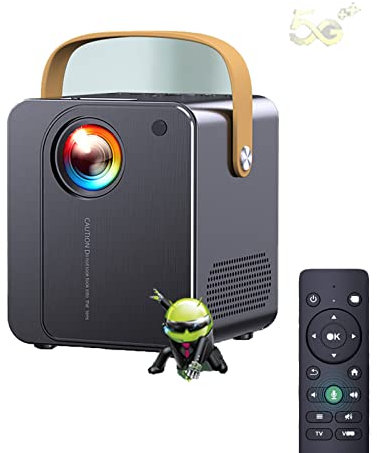 CYLZRCl El Proyector Más Nuevo 1080p, Android 1920x1080, Cine Casa LED Full HD, Proyector Video Beamer, 8000 Lúmenes Y Pantalla 300, Pantalla Corrección Trapezoidal Cuatro Esquinas (Color : Android)
