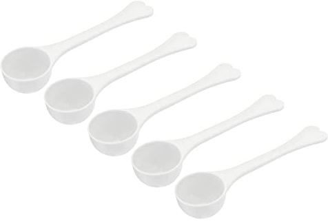 MECCANIXITY Micro cucharas medidoras de plástico de 3 gramos, con parte inferior redonda, para el hogar, cocina, medición de polvo, hornear, 15 unidades