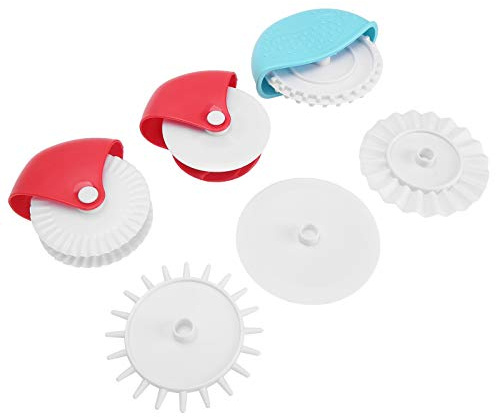 Cortador de rueda de pastelería, cortador de pasteles, cortador de masa manual, cortador de galletas de flores, juego de cortador de decoración de rueda de pastelería, cortador de celosía de pastelerí