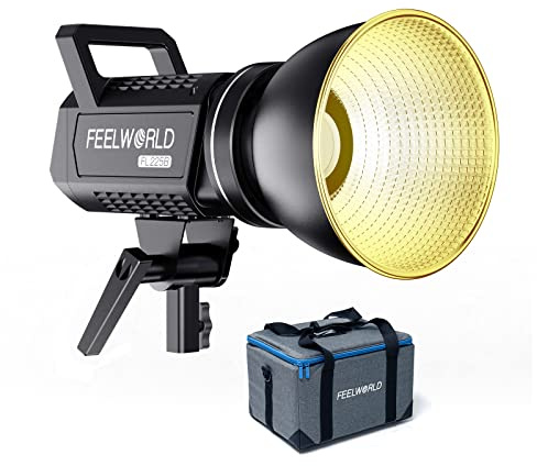 FEELWORLD FL225B 2700K~6500K Bi-Color Luminaria de Estudio de vídeo 225W luz Continua CRI96+ TLCI97+ 645001ux@1m para Cine, Streaming en Directo, videografía, fotografía, Bodas, entrevistas