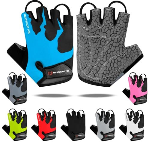 Fahrradhandschuhe, Halbfinger nisex, gepolsterte Griffe, Handfläche, Fahrrad, Sommer, Reiten, MTB-Fahrradhandschuhe für Männer und Frauen, rutschfest, fingerlos, kurz, Mountainbike, Ausfahrt, Sport