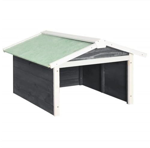 vidaXL Casetta per Tosaerba Robotizzato 72x87x50cm Grigia Bianca Abete