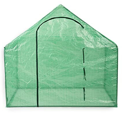 HOLGVE Gewächshaus mit Kleine Fenster,Vielseitig nutzbar als Treibhaus, Tomatenhaus, Frühbeet und Pflanzenhaus, Stahlrahmen & Verstärkter PE-Abdeckung,schützt Pflanzen vor Kälte (Color : Green)