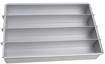 Hausdec Battenberg Battenberg Cake Pan, Commercial Weight Anodised Aluminium, Silver B