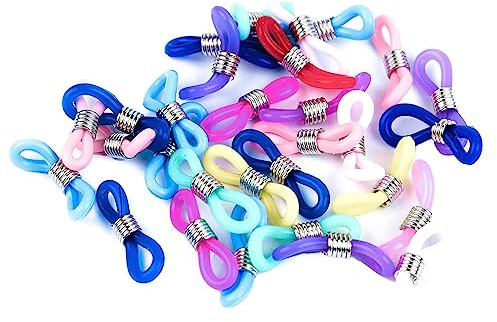 30 Brillenschlaufen Brillenkettenhalter Brillenketten-Verbinder Ösen für Brillenband 20x7mm Farbwahl, Farbe:Farbmix 1