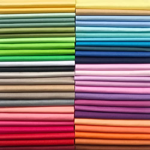 Qililandiy 50 Stück Baumwollstoff 100% Baumwolle Nähstoffe Patchwork DIY Stoffpaket Zugeschnittene Stoff Quadrate zum Nähen Handwerk Deko (30x30cm Mehrfarbig)