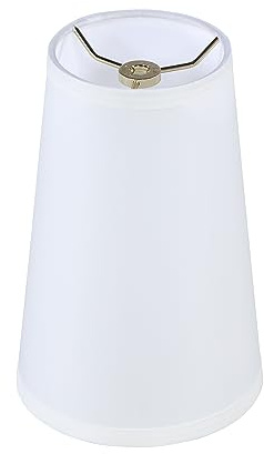 Aspen Creative 32164 Transitional Hardback Empire Shape Spider Fitter Lamp Shade in Off White, 4-1/4 Top x 6 Bottom x 9 Slant