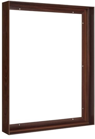 FOLKOR Floating Frame for 30x40 Stretched Canvas Paintings, DIY Metal Canvas Frame with 1.5 Deep Floater Frame for Canvas Prints Wall Art/Portrait/Landscape Living Room Bedroom Decor (Walnut)