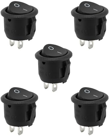 BFUZXY interruttore a Pulsante,interruttore 12v on off,interruttore a levetta 10 A/125V, 6 A/250V,mini interruttore on off pulsante 12v,interruttore a bilanciere per Auto/Camion/Elettrodomestici/Barca