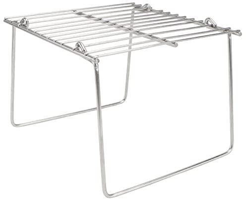 ORFOFE Tragbarer Outdoor Grillrost Aus Edelstahl Multifunktionales BBQ-zubehör Für Garten Camping Und Picknick Kompakt Langlebig Und Leicht Zu Reinigen