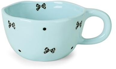 Koythin Taza de café de cerámica, tazas de chocolate caliente hechas a mano, bonita taza para niñas y mujeres, taza de té y leche estética con asa, 250 ml para café con leche, cacao, oficina, hogar