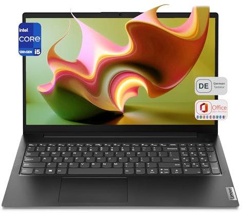 Lenovo V15 G4 IRU Laptop, Intel Core i5-13420H, 16 GB DDR4 RAM, 1 TB PCIe SSD, 15.6 FHD Display, Intel UHD Graphics, QWERTZ Tastatur, Windows 11 Pro, Iron Grey