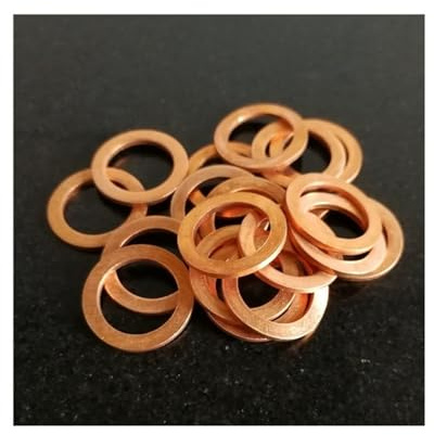 KSeSii Kupferflachscheibe M10 Dichtung Innendurchmesser 10 mm Dichtring Dünnblech T3 Rotkupferscheibe(10x16x2(10Pcs))