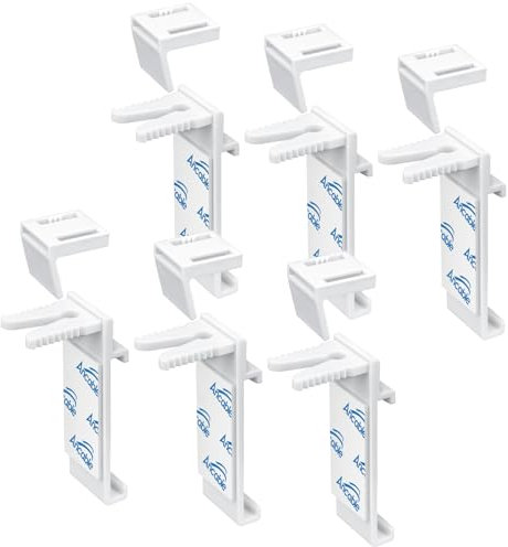 Ancable - Supporto a morsetto per tenda a rullo, doppia tenda avvolgibile senza foratura, accessorio di ricambio per PVC, finestre in legno, ante