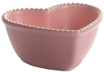 Salad Bowl Heart Shaped Ceramic Bowl Salad Dessert Bowl Fruit Snack Serving Bowl Porcelain Sauce Dish Sushi Soy Dip Bowls for Cereal Appetizer Ice Cream Bowl White Snack