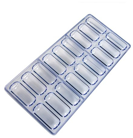 Stampo per cioccolatini, 18 slot per cioccolatini, gelatine per uso alimentare, stampo in plastica in policarbonato per dolci per utensili da cucina appassionati di pasticceria