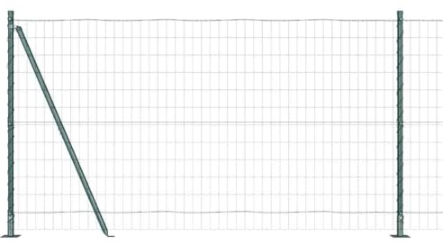 vidaXL Stängsel med stolpe Grön 1,2 x 10 m Stål och PVC, Trädgårds- och terrassstaket, moderna utomhuspaneler, hållbart skydd, stiligt avskildhet, praktisk set