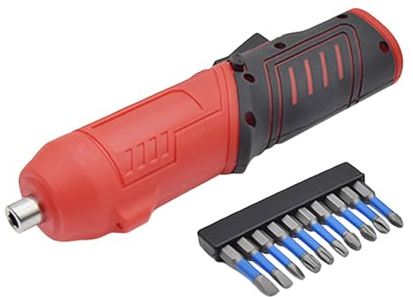 Kit de taladro inalámbrico, taladro eléctrico inalámbrico | Kit de taladro inalámbrico pequeño | Herramienta manual portátil con mango de doble posición, atornillador recargable para taller de garaje