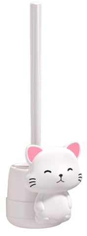 Ensemble de brosses de toilette de dessin animé – Brosse de nettoyage décorative en forme d'animal – Design compact à montage mural | Brosse à récurer flexible pour salle de bain avec tête souple pour