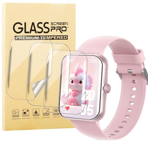 KUSINHOKA 3 Pezzi Pellicola Protettiva per Alutoria/Ucani Smartwatch S80K 1.83 Pollici, HD Trasparente Anti-Graffio Protezione Schermo, Senza Bolle, Soft TPU Pellicola Protettivo per Orologio