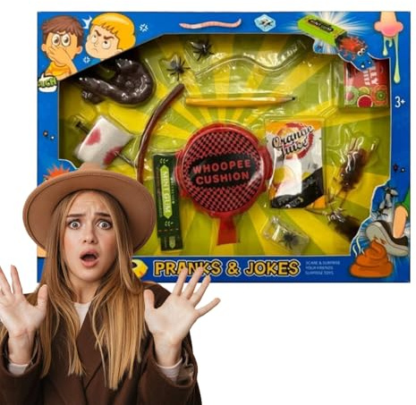 Trucos para Niños, Bromas sobre Juguetes De Mordaza | Kit De Broma para - April Fools - Novedosos para Jugar Bromas con Almohadilla para Pedos para Niños, Adolescentes Y Adultos