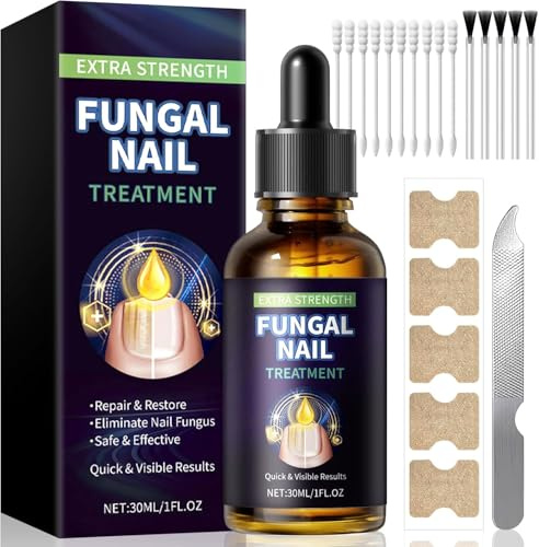 Fungal Nail Treatment Extra Strong,Nail Fungus Treatment for Toenail Toenail Fungus Treatment Nail Repair Growth Treatment for Thick,Discolored,Brittle Nails Includes
