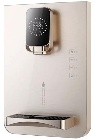 dispenser acqua Unità A Parete Alimentata Dalla Rete Elettrica Erogatore D'acqua Con Blocco Elettronico Di Sicurezza Per Bambini,Assunzione Quantitativa Di Acqua Per Ufficio(Gold)