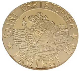 Eillwin Saint Christopher Religious Commemorative Coin, Travelers Keepsake
