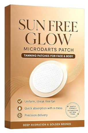 Ansiktsbrunare 7-pack Brun utan sol Patches för Män och Kvinnor | Ansiktsbrunare Gradvisa Solbränna Patches för Alla Hudtyper Daglig Användning Resor Sommar Pool och Semester