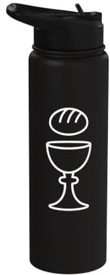 Holy Communion Chalice Bread Faith Graphic Stainless Steel Insulated Water Bottle