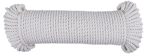 CON:P Baumwollschnur 5 mm x 50 m, UV-beständig, 1 Stück, naturweiß, B34181