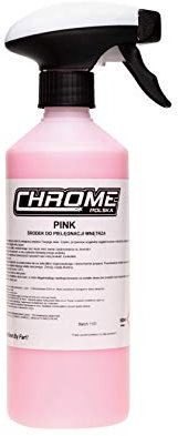 Chrome Pink Interior Cleaner Polish 500ml Spray Bottle
