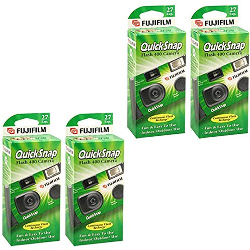QuickSnap Flash 400 Disposable 35mm Camera (Pack of 4)