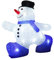Deuba Muñeco de Nieve Acrílico LED 27x27x14cm Adorno Figura Decoración Iluminada Navideña Interior Exterior Protección IP44