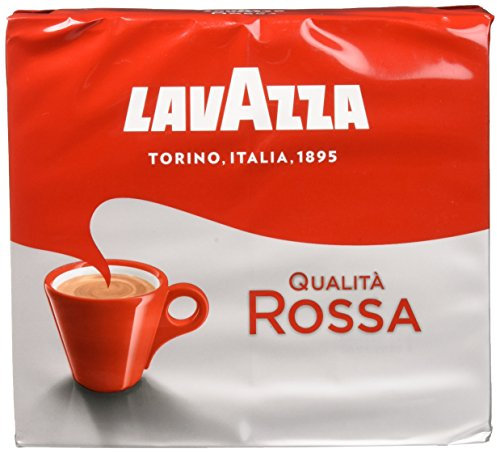 Lavazza Qualità Rossa, Caffè Macinato per Moka, Composizione Arabica e Robusta, Gusto Pieno e Rotondo Con Note di Cioccolato, Intensità 5, Tostatura Media - 500 g