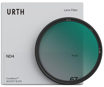 Urth 67mm ND4 (2 Stop) Lens Filter (Plus) | 20-Layer Nano-Coated, HD Optical Glass, Neutral Density Camera Lens Exposure Filter