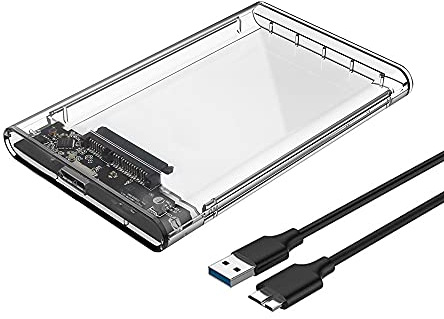 Custodia HDD Sata a USB 3.1 Custodia esterna per disco rigido con cavo per 2,5 pollici SSD SATA Interfaccia 5Gbps HDD Case con WD Seagate Toshiba Samsung Sabrent PS4 Xbox Router