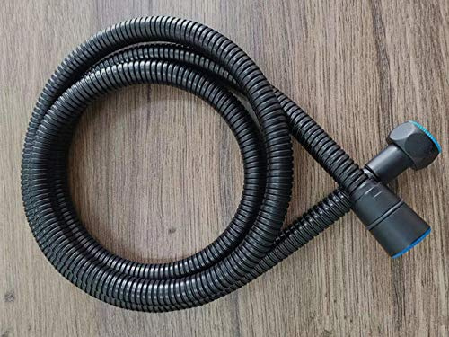 LONGSAO 304 Duschschläuche aus Edelstahl 0,5 m / 1 m / 1,5 m Sanitärschläuche Chrom G1 / 2 Zoll Badezimmer-Duschkopfrohr Schwarz-0,5 m