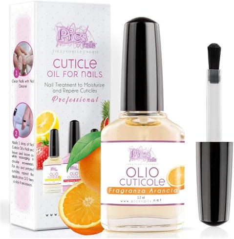 Nagelöl und Nagelhautöl 12 ml - mit Orangenduft - Intensive Feuchtigkeitspflege und Nagelpflege. Einfache Anwendung für die intensive Vegan Cuticle Oil der Nagelhaut von Händen und Füßen.