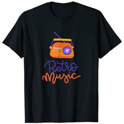 Retro Musik Radio DJ 80er 90er Vintage Old School T-Shirt