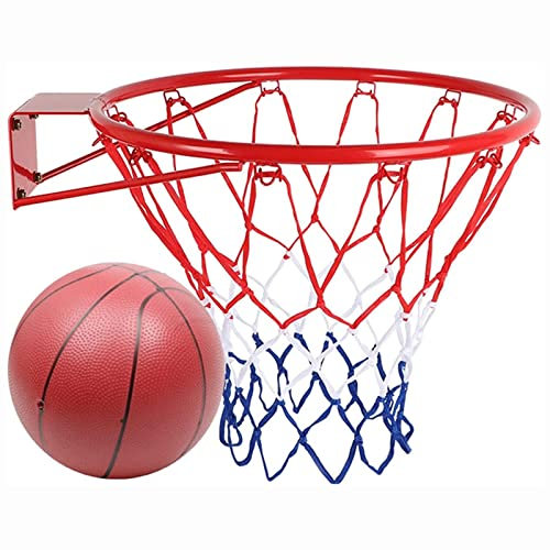 Schwerlast-Basketballkorb, hängende Basketball-Rückwand mit Netz und Befestigungen, für Haus und Garten