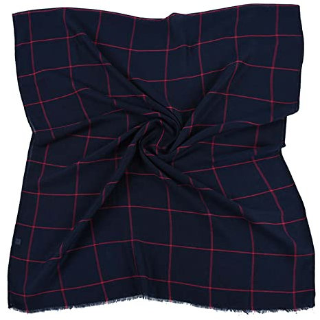 QinMMSPORTS Damen Mode Baumwolle und Leinen Gitter Druck Paris Gaze Schal Krawattenschal Verhindert Sonnenbaden im Großer Schal Wollhuhn Schal Jungen (Navy, One Size)