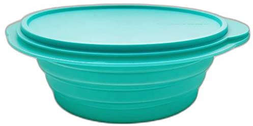 Tupperware Küchenhelfer Teller Mini-Max 1,5 L türkis Faltteller mit Deckel