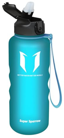 Super Sparrow Water Bottle with Straw - 1.5L - Non-Toxic BPA Free Tritan Sports Water Bottle - Leak Proof Gym Bottle