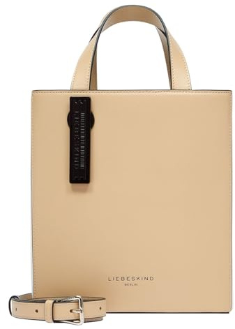 Liebeskind Berlin Damen Tasche „Paper Bag Tote S“ I Cross-Body Tasche Damen aus Leder mit verstellbaren Schulterriemen I Damen-Schultertasche, großzügige Fächer mit Reißverschluss