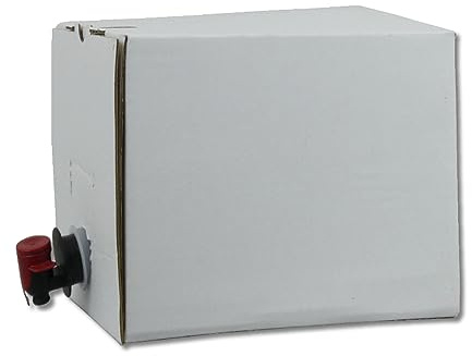 Bolsa de 5 litros en caja, dispensador de bebidas para vino, cerveza, sidra, agua impresa y opciones blancas (blanco liso)