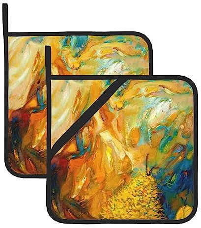 Topflappen-Set für Küche, waschbar, hitzebeständig, für heiße Pads oder Küche, Kochen, Backen, Mikrowelle, BBQ